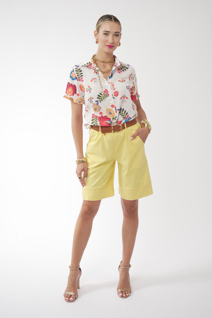 Yellow Vermuda shorts
