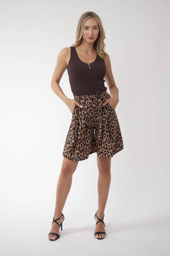 Animal print tiger shorts