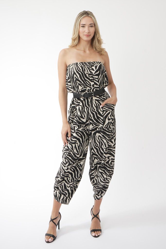 Zebra strapless Jumpsuit