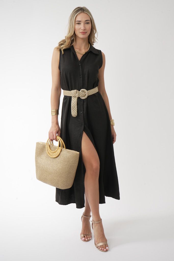 Black chemise dress