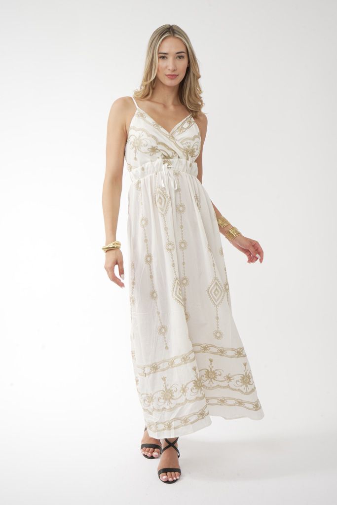 White boho dress me tirantes