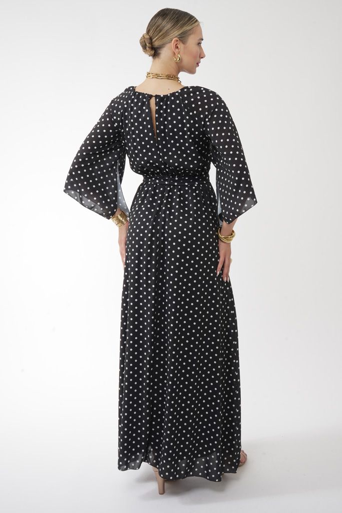 Polka dots black dress