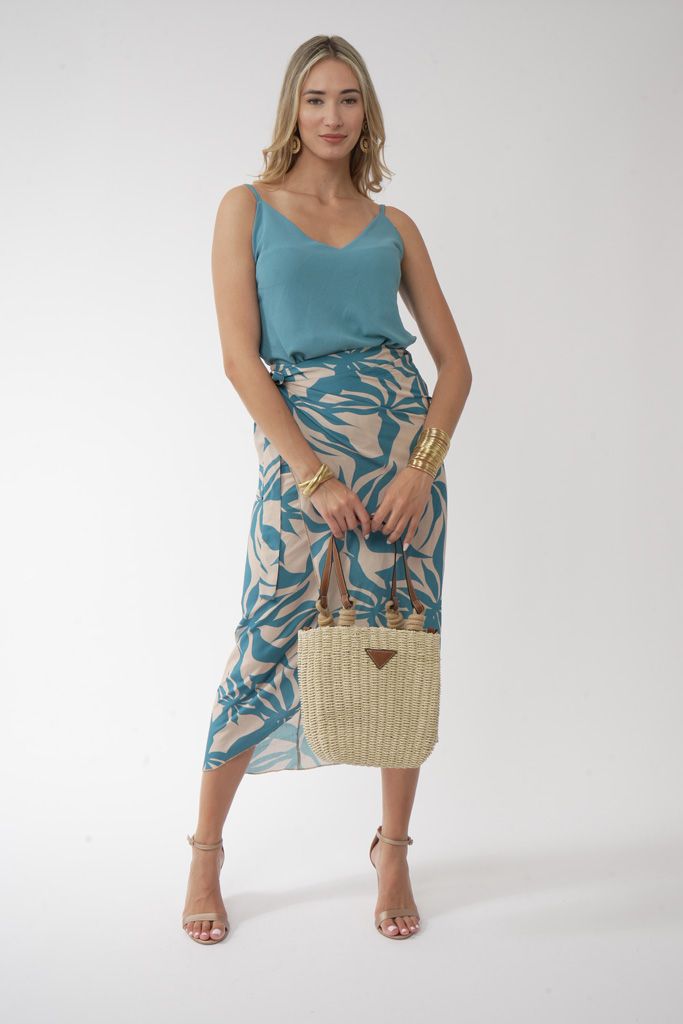 Veraman Beige tropical fousta fakelos