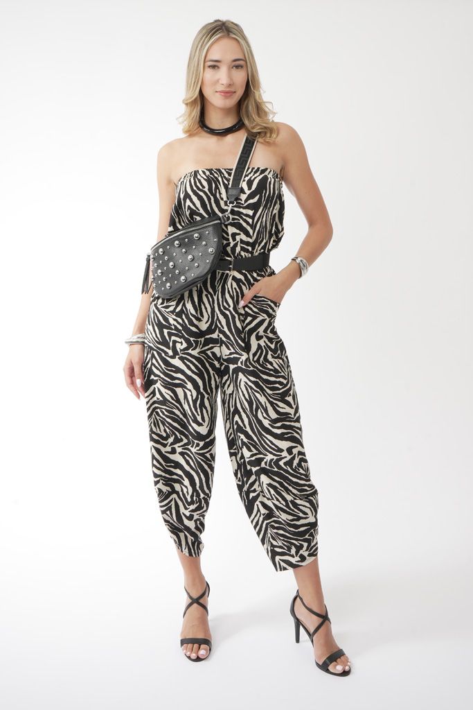 Zebra strapless Jumpsuit