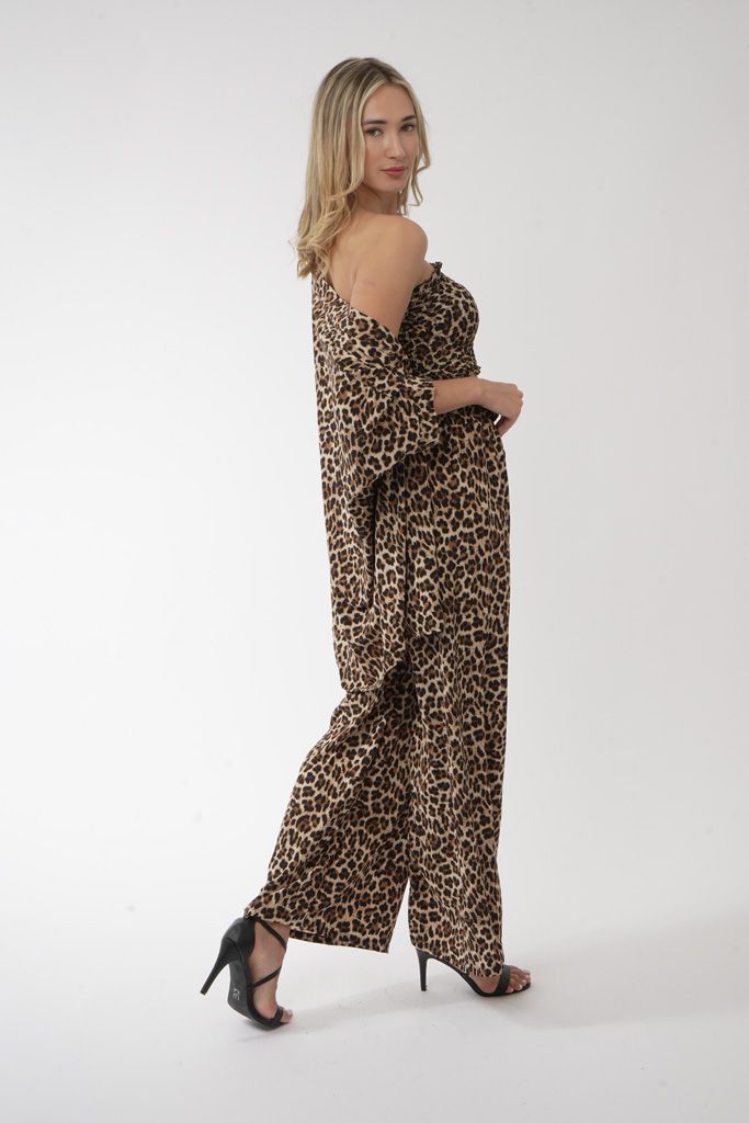 Leopard set kimono