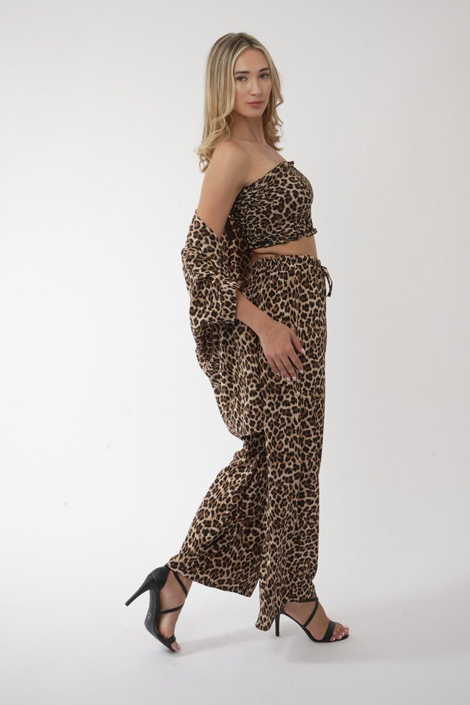 Leopard set kimono
