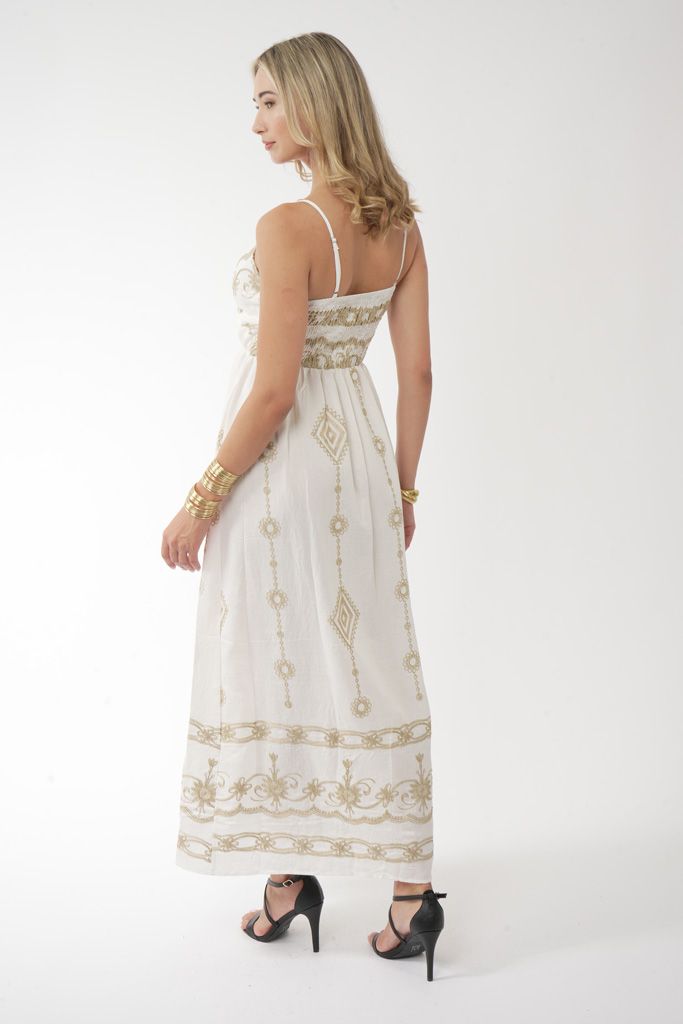 White boho dress me tirantes
