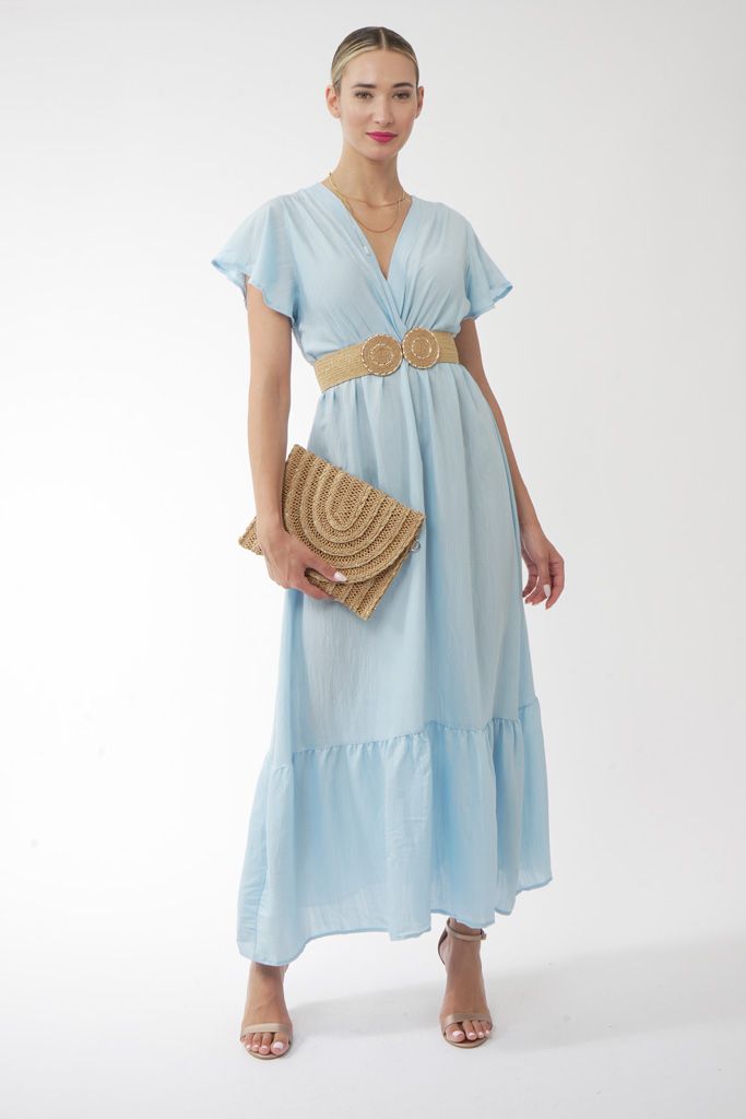 Baby blue maxi dress