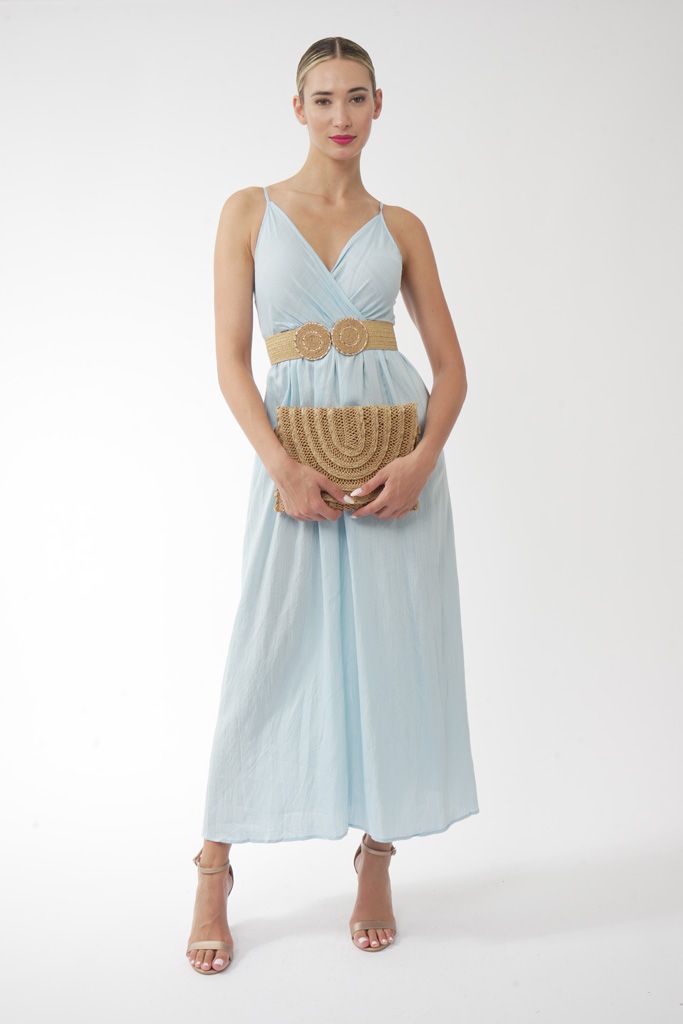 Pastel sky blue maxi dress