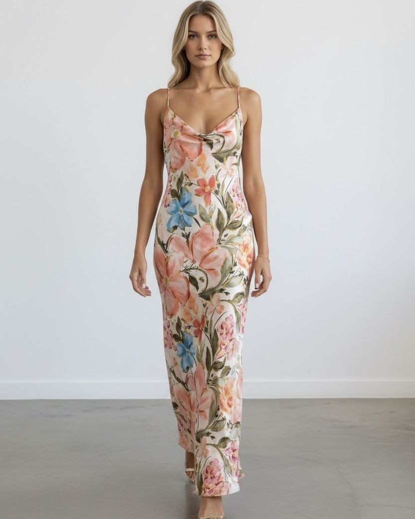 slip, floral