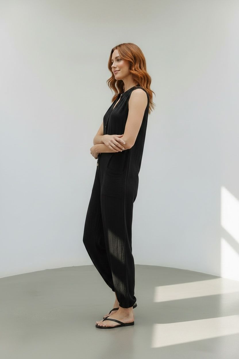 harem,black,jumpsuit