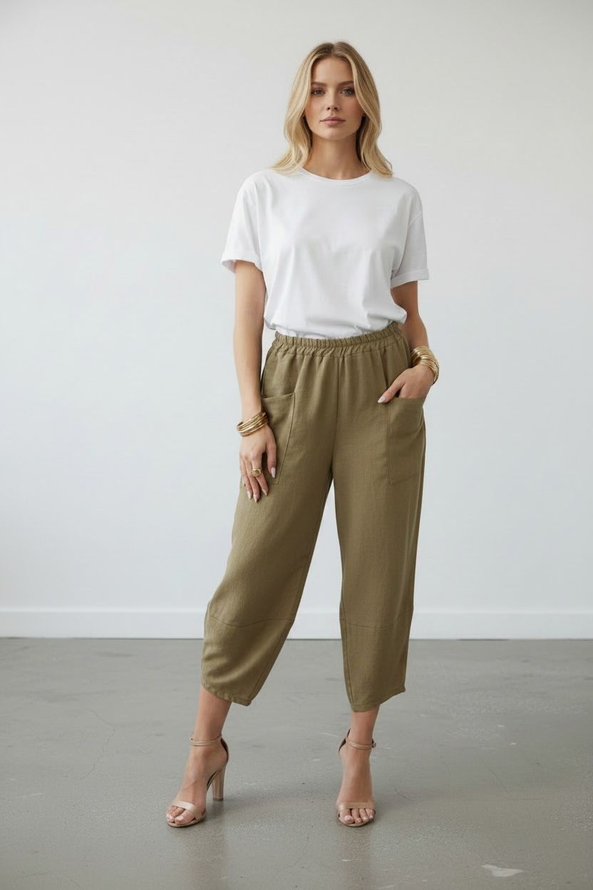 Khaki, ballon,trousers 