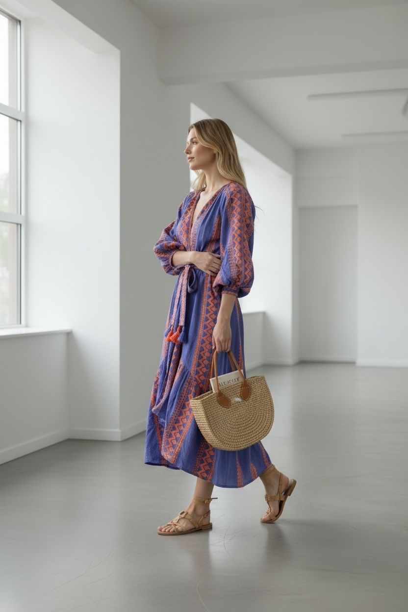 Santorini,muse,cotton,maxi ,dress